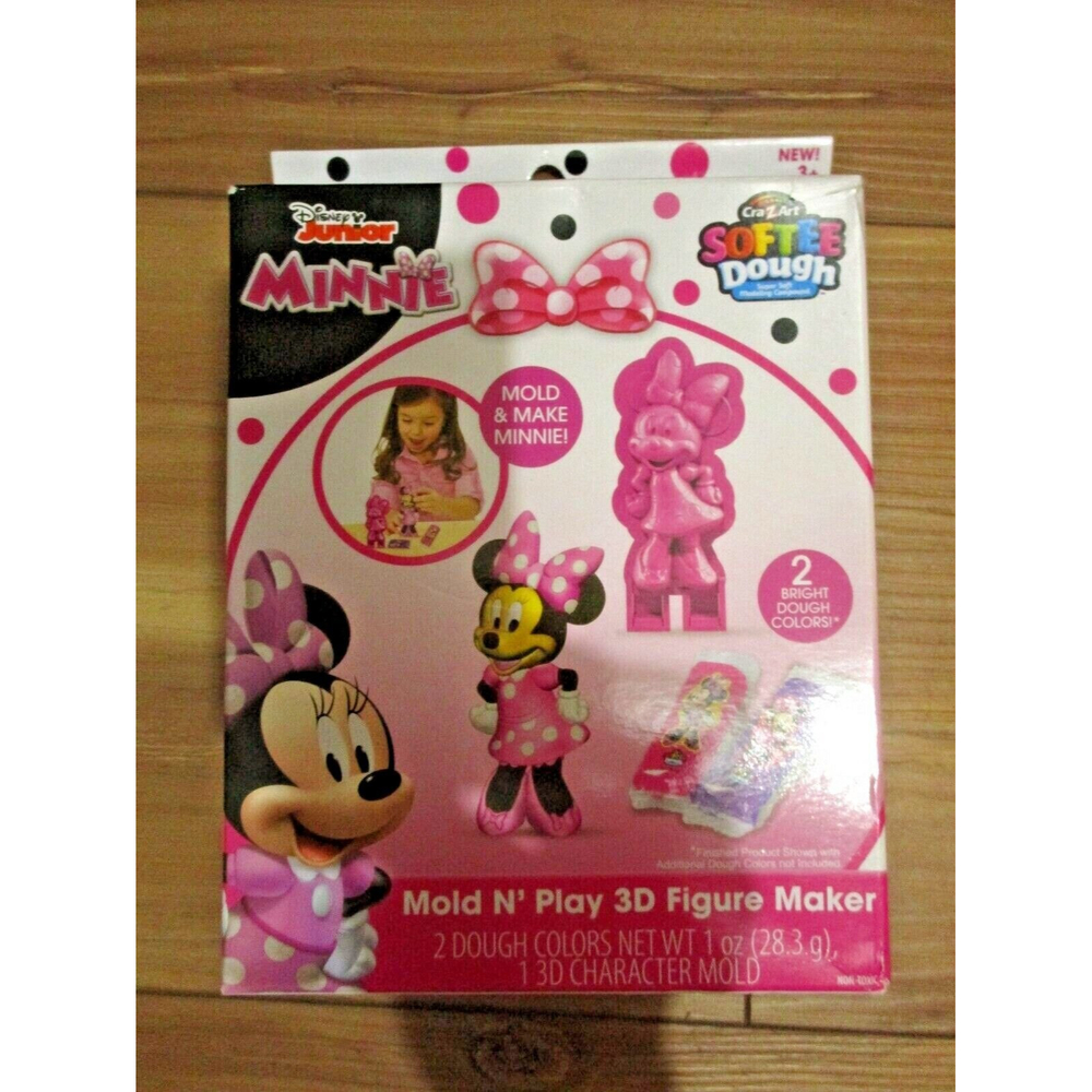 Disney Minnie Mouse Cra Z Art Softee  Dough Mold n Play 3D Figure Maker